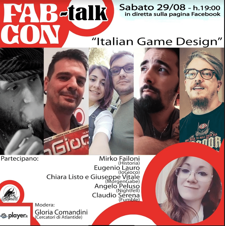 La locandina della talk Italian Game Design