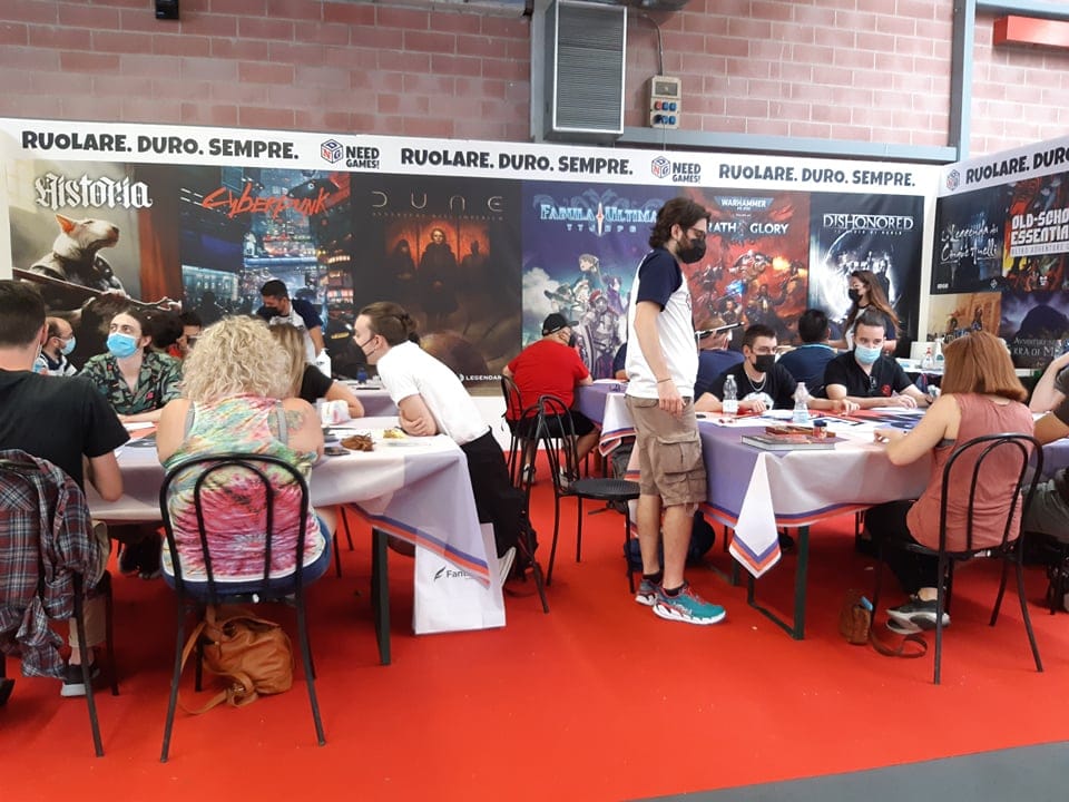 Lo stand di Need Games al Modena Play 2021, domenica