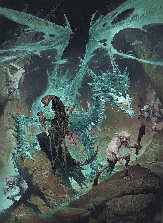 Copertina del da poco annunciato Bestiario 2 di Pathfinder Seconda Edizione, sempre ad opera di Wayne Reynolds