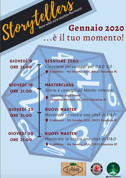 Storytellers, l'insieme di eventi di Gennaio